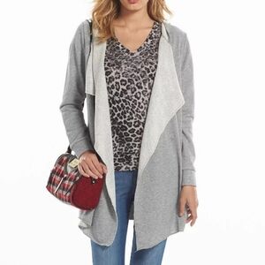 ʕ·ᴥ·ʔ Juicy Couture Terry GlitterGray Hooded Cardigan Large
